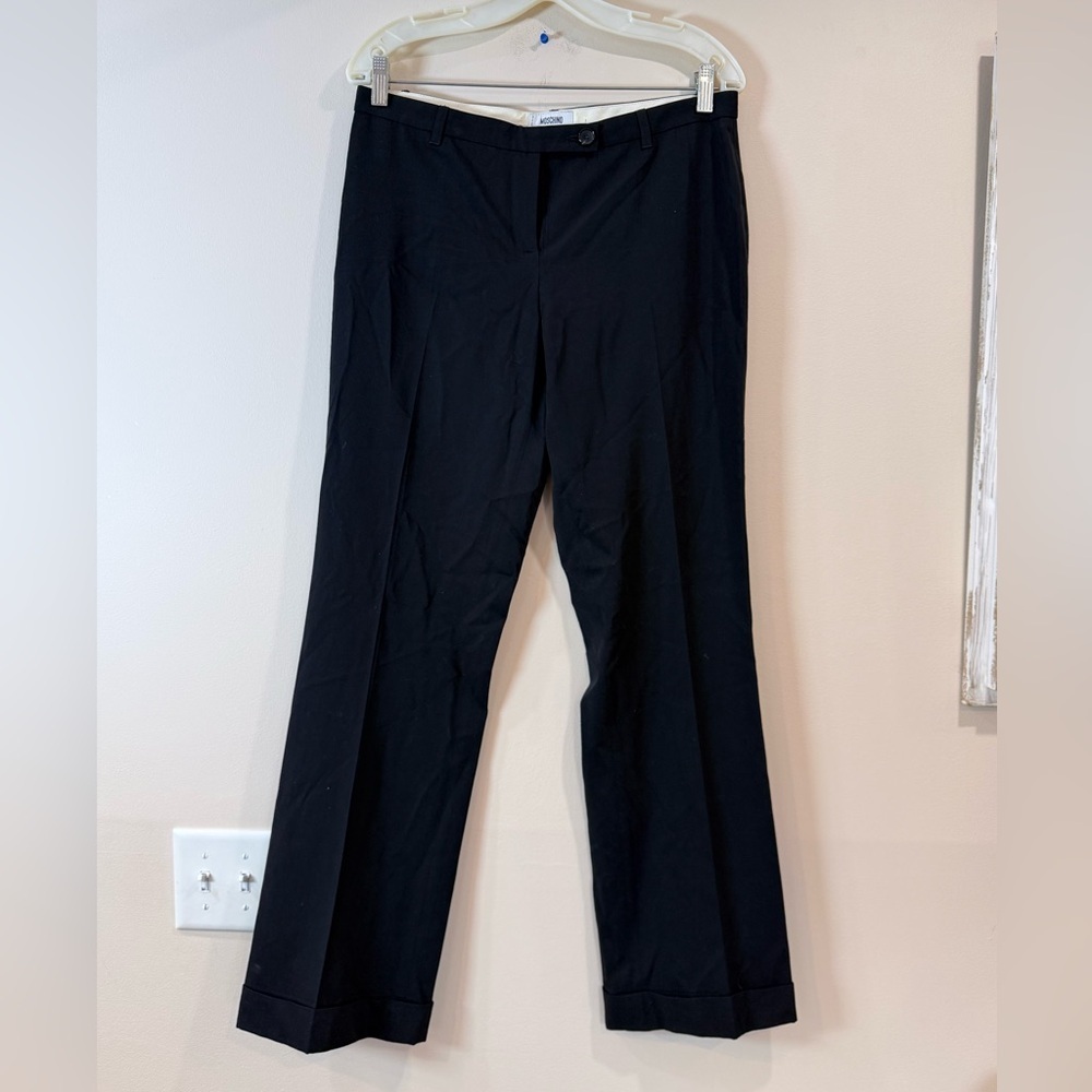 🔥Moschino Women’s Black Dress Pants Size 10 EC🔥